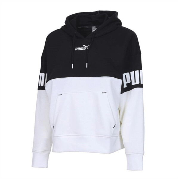 CANGUROS POWER COLORBLOCK HOODIE - PUMA BLANCO/NEGRO