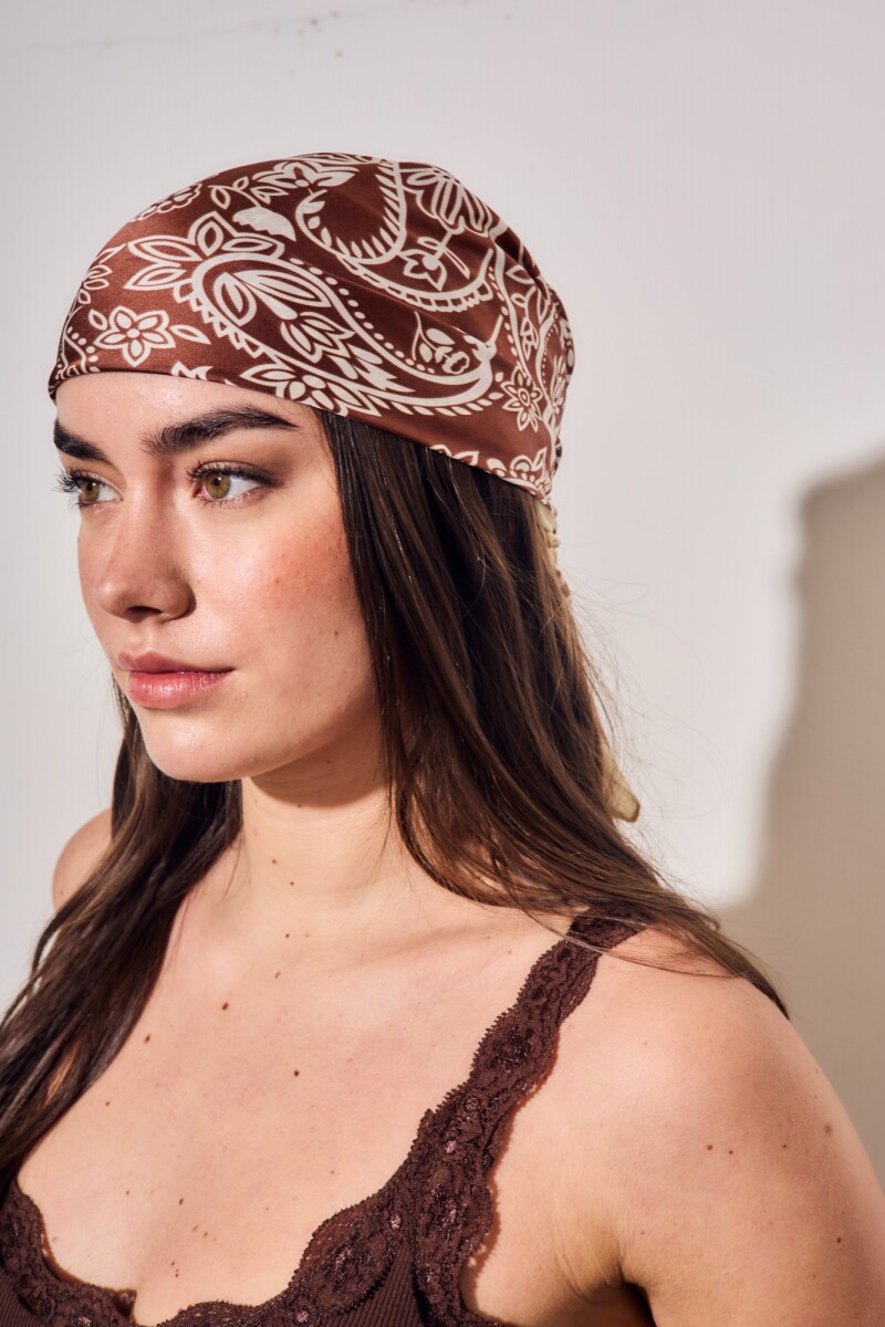 Bandana Arabescos Clásicos - Chocolate 