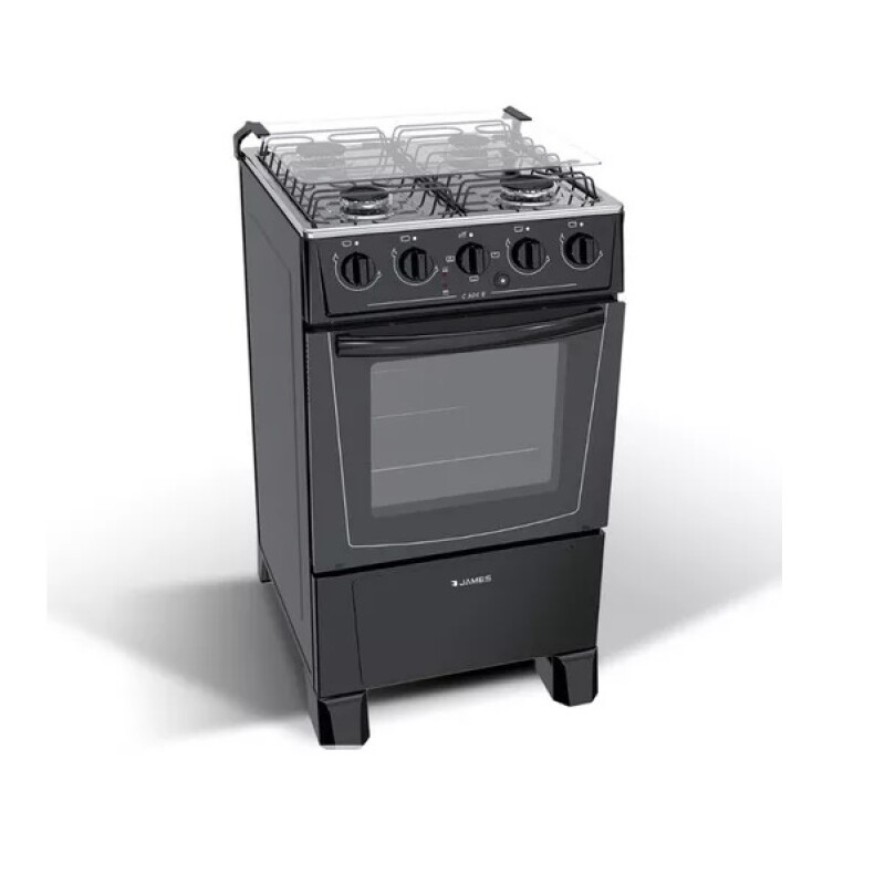 Cocina James Combinada C 205 B Negra 4 Hornallas Cocina James Combinada C 205 B Negra 4 Hornallas