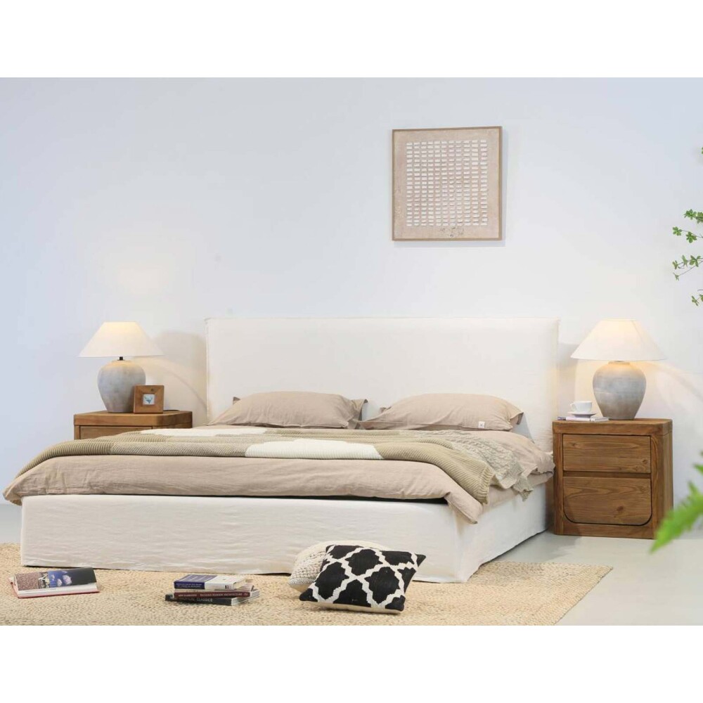 MESA DE LUZ MADERA NATURAL-BEIGE DIXON