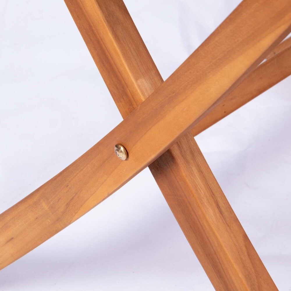 MESA EXTERIOR 80CM TECA NATURAL-BEIGE TAKI