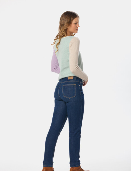 PANTALÓN DE JEAN SKINNY Azul Oscuro