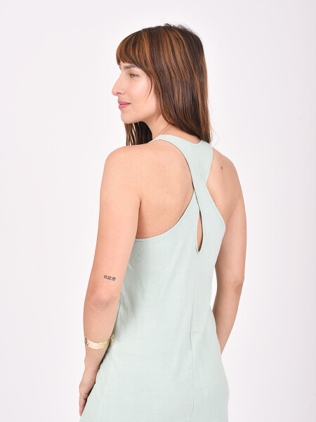 VESTIDO HIEDRA VERDE GRISACEO