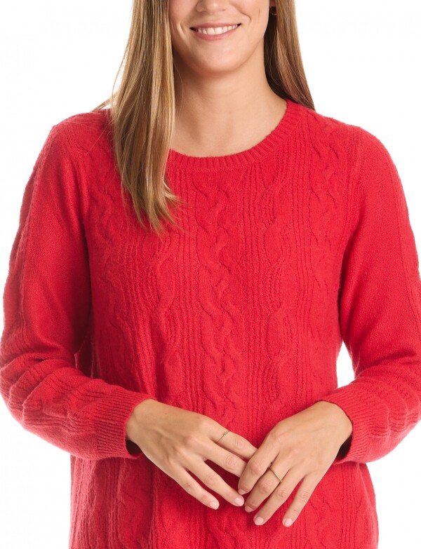 Buzo Soft Trenzas ROJO