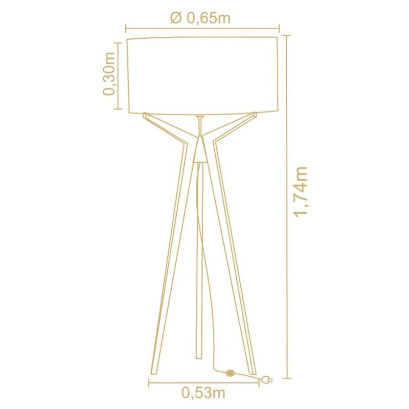 LAMPARA DE PIE MADERA MACIZA NAVI TRIPPE CON PANTALLA CRUDA LAMPARA DE PIE MADERA MACIZA NAVI TRIPPE CON PANTALLA CRUDA
