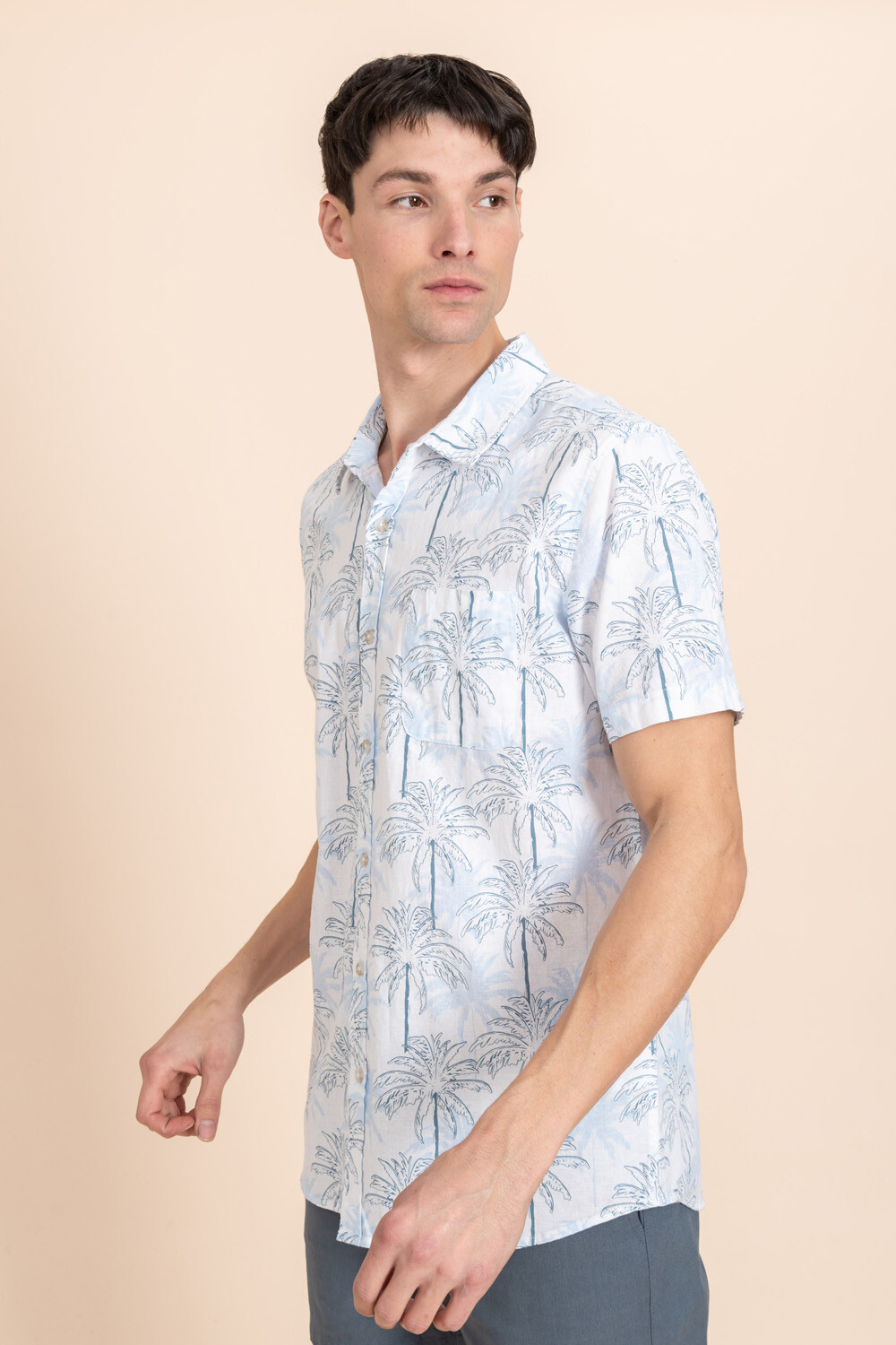 Camisa manga corta Estampada azul BAS Basic Simple