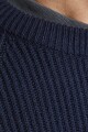 Sweater Pannel Básico Navy Blazer