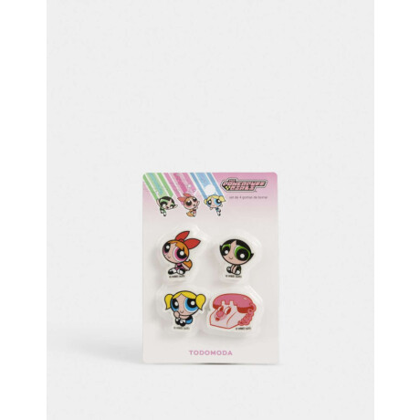 Set De Gomas De Borrar ''chicas Superpoderosas'' Combinacion Multicolor