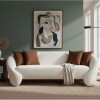 SOFA 3 CUERPOS - TAPIZADO TELA BEIGE - ALMOHADONES LADRILLO SOFA 3 CUERPOS - TAPIZADO TELA BEIGE - ALMOHADONES LADRILLO