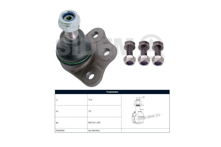 Rotula Fiat Palio/Mobi Esay Fire/Uno Way / Uno Evo Modelo Nuevo / Uno Attractive/Strada/Siena 97-25 Der/Izq Rotula Fiat Palio/Mobi Esay Fire/Uno Way / Uno Evo Modelo Nuevo / Uno Attractive/Strada/Siena 97-25 Der/Izq