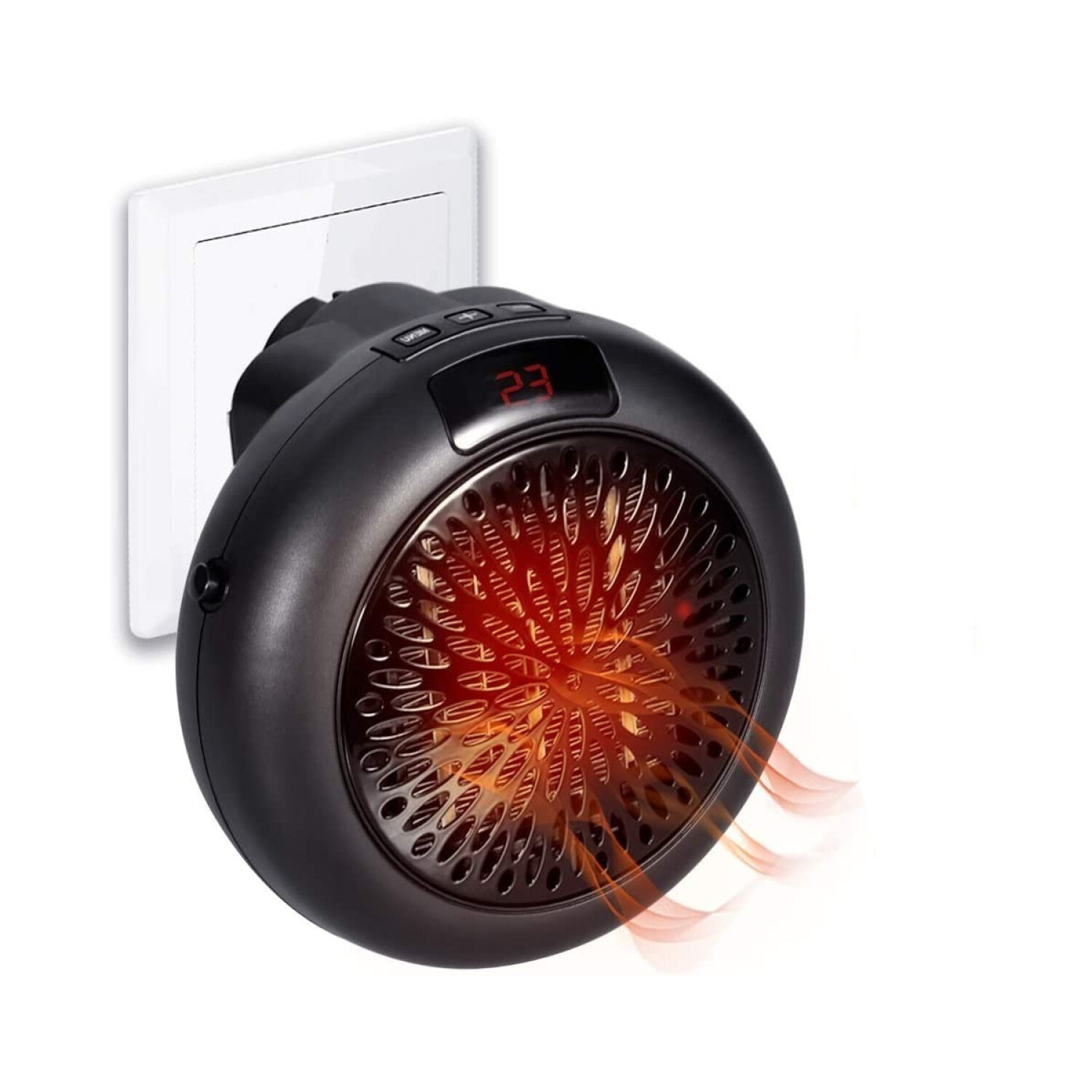 Calefactor Portátil Estufa Personal Digital Caloventilador - Variante Color  Negro — Atrix