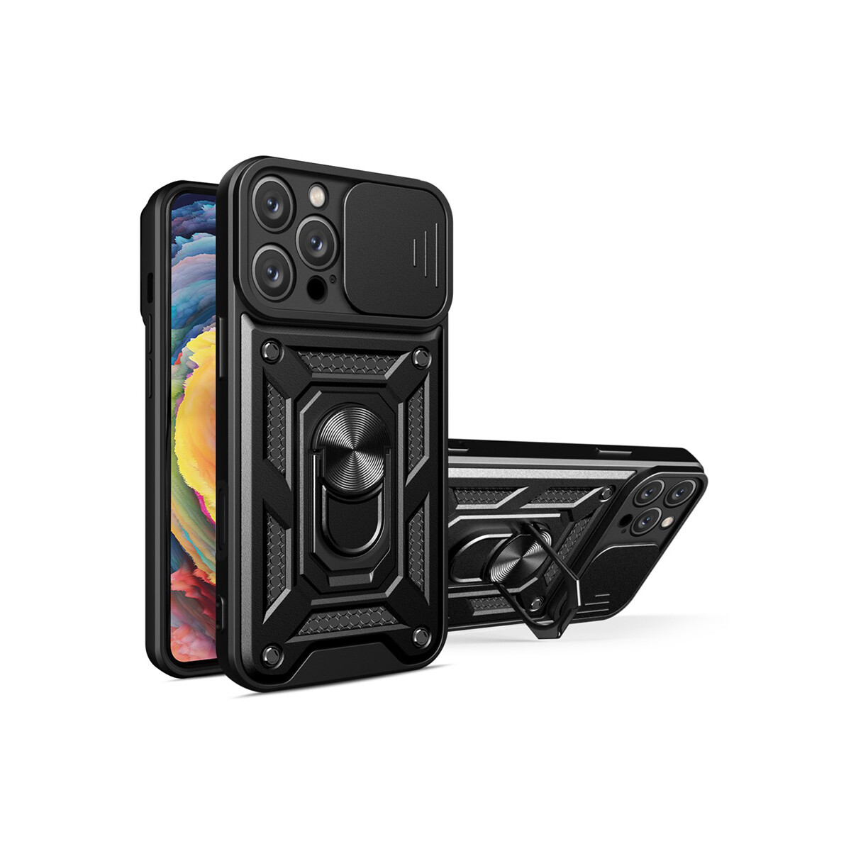 Protector para iPhone 16 Pro Max cubre cámara color negro 