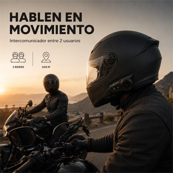 Intercomunicador Bluetooth X15 Pro para Casco de Moto Negro
