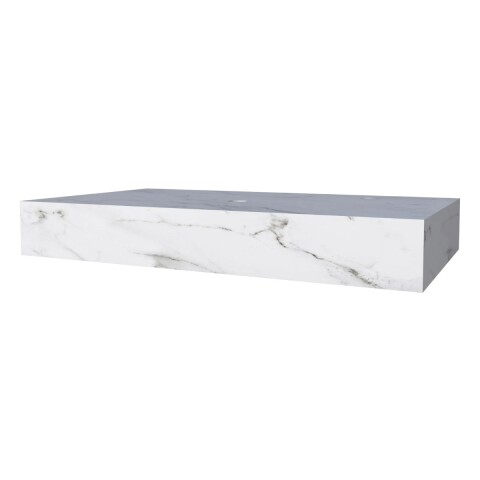 Mueble de baño suspendido en porcelanato Peri Blanco marmolado Pulido 80 cm sin bacha Mueble De Baño Suspendido En Porcelanato Peri Blanco Marmolado Pulido 80 Cm Sin Bacha