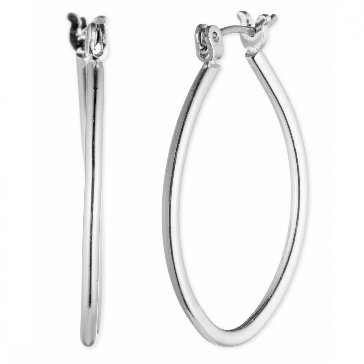 Pe Teardrop Hoop - Slv - Silver 