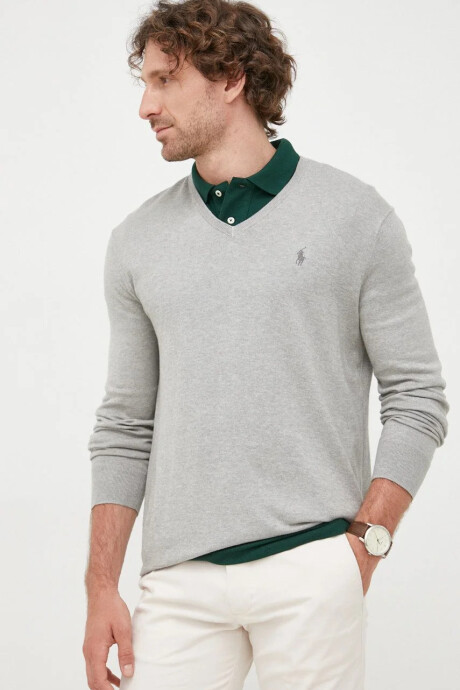 Sweater V Polo Ralph Lauren Gris