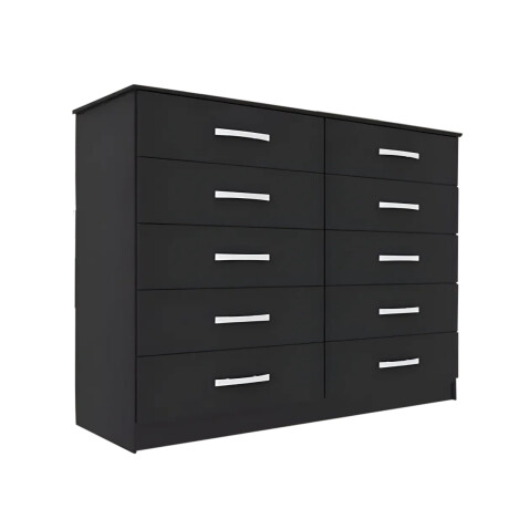 CÓMODA CAJONERA GUARDARROPA 10 CAJONES NEGRO