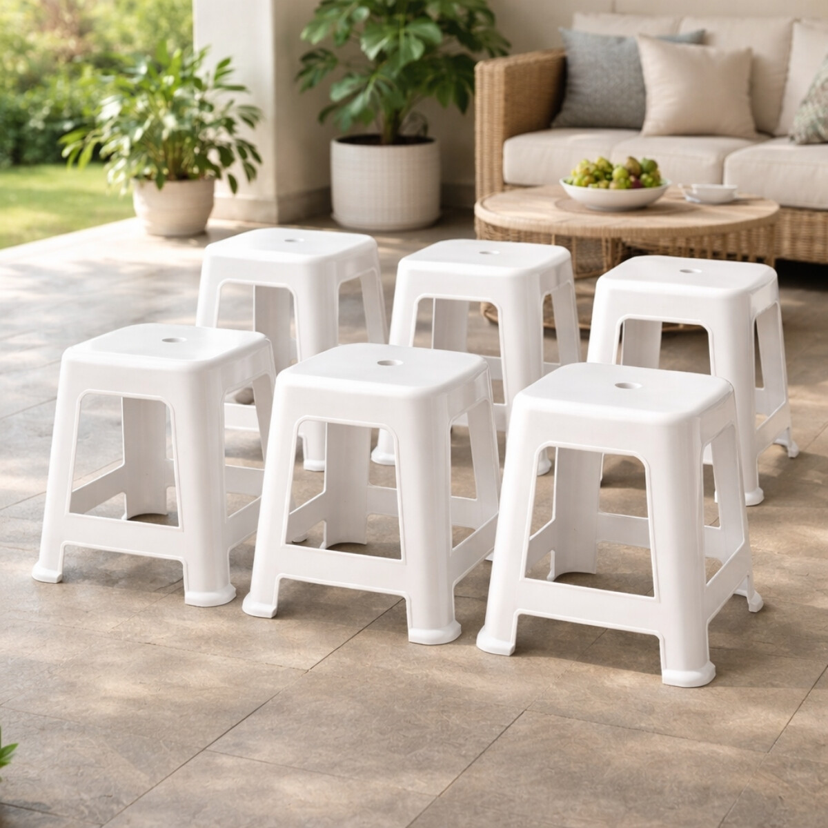 Set x6 Banquetas Bela Vista - BLANCO 