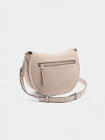 Bolso Bandolera Efecto Piel Con Solapa rosa