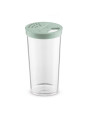 RECIPIENTE TRANSPARENTE 16*8.7CM VERDE (V)
