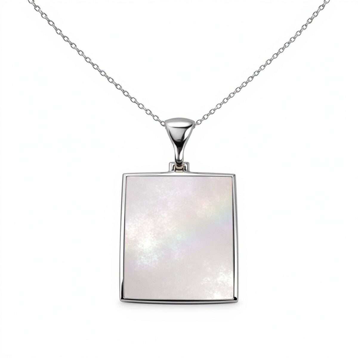 Dije rectángulo - Plata 925 - Nacar - CP3204 - sinpiedra 