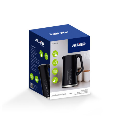 Jarra Eléctrica Digital Allied Al-Dk2200 1.7L 2200W Ub NEGRO