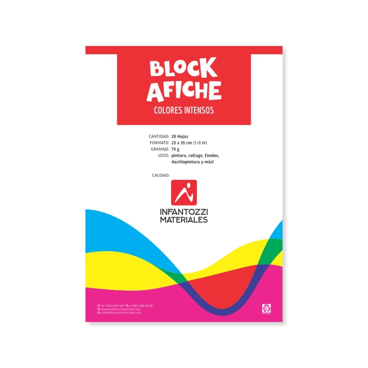 Block papel afiche - Brillante - 25 x 35 cm 