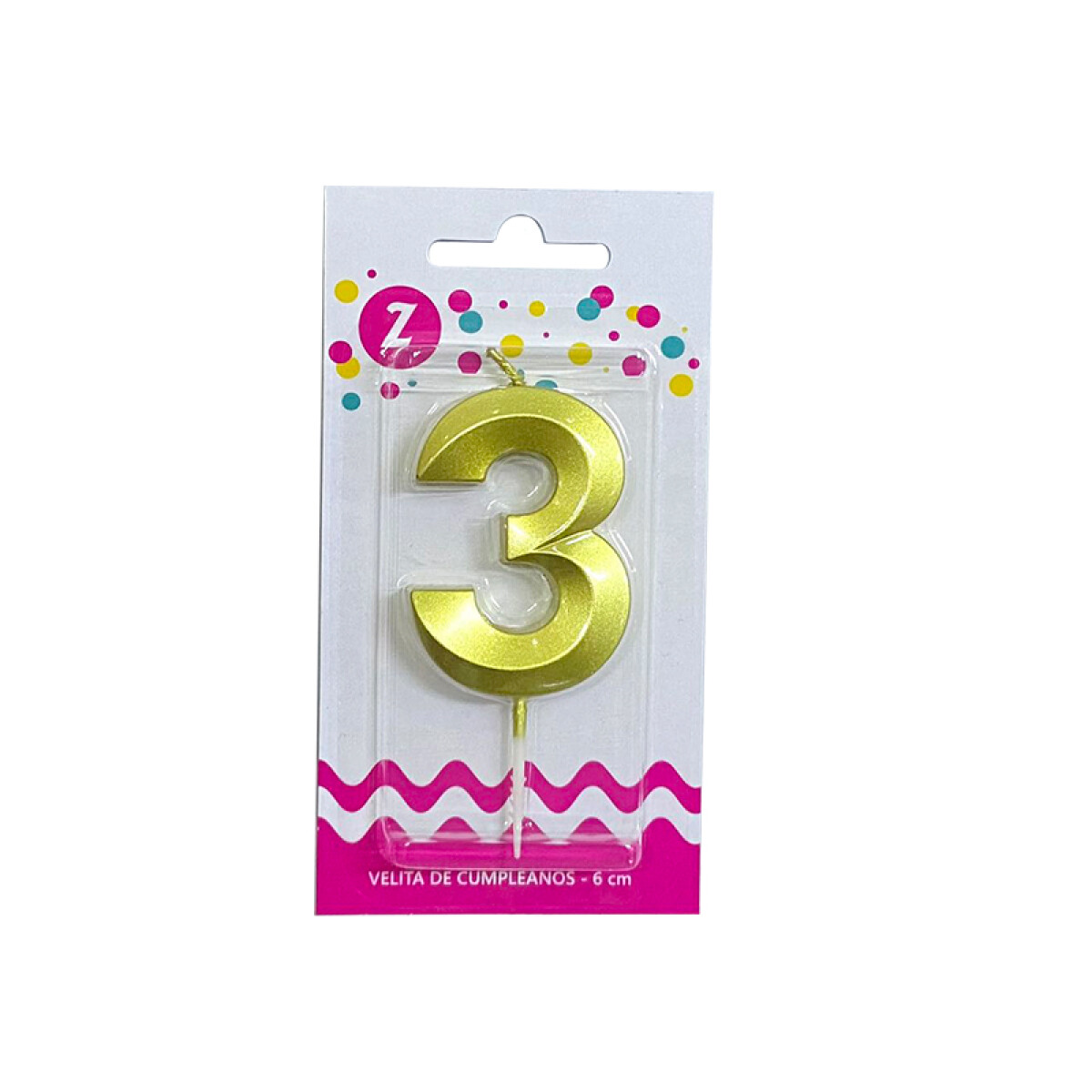 Vela 3D Oro N°3 