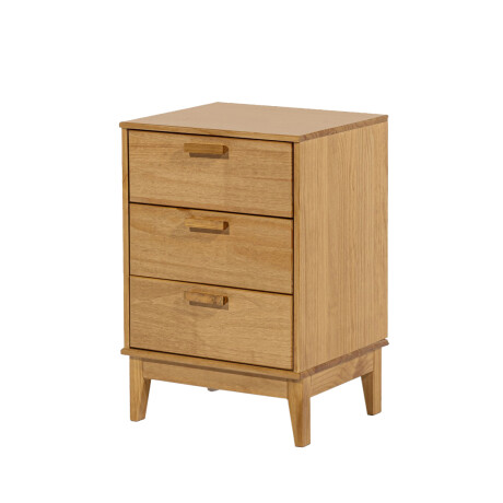 MESA DE LUZ O NOCHE 3 CAJONES EN MADERA MACIZA COLOR MADERA