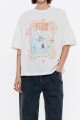 CAMISETA OVERSIZE LOGO Marfil
