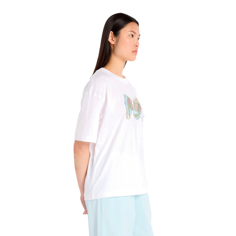 Remera New Balance Apres Run Shoe Mujer WT53921WT Blanco
