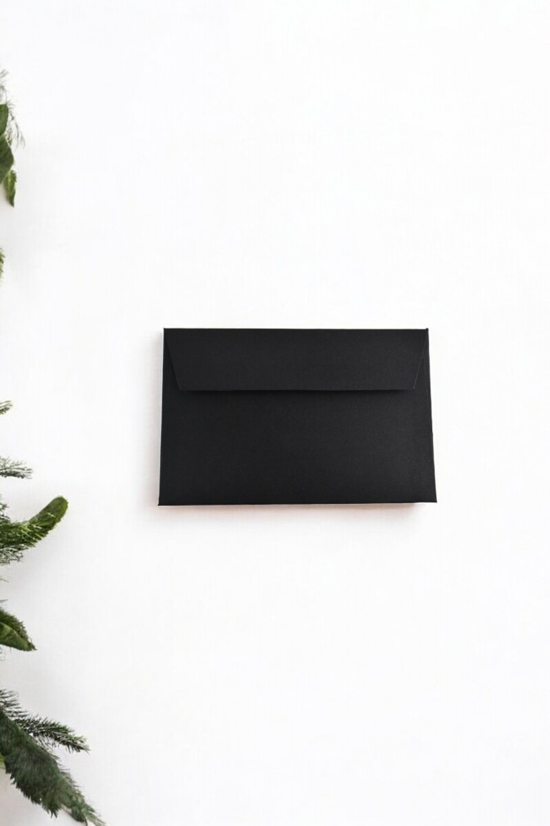 Sobre color 120 grs 6,5x10 cm. - NEGRO 