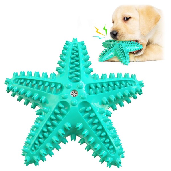 Juguete Perro Dental Morder Higiene Estrella Marina Flotante Color Variante Verde Agua