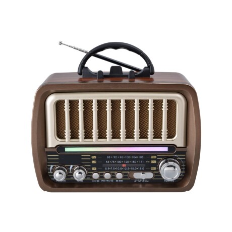 Radio Mk075Bt Mediana Luces Led Batería Recargable Ub 001