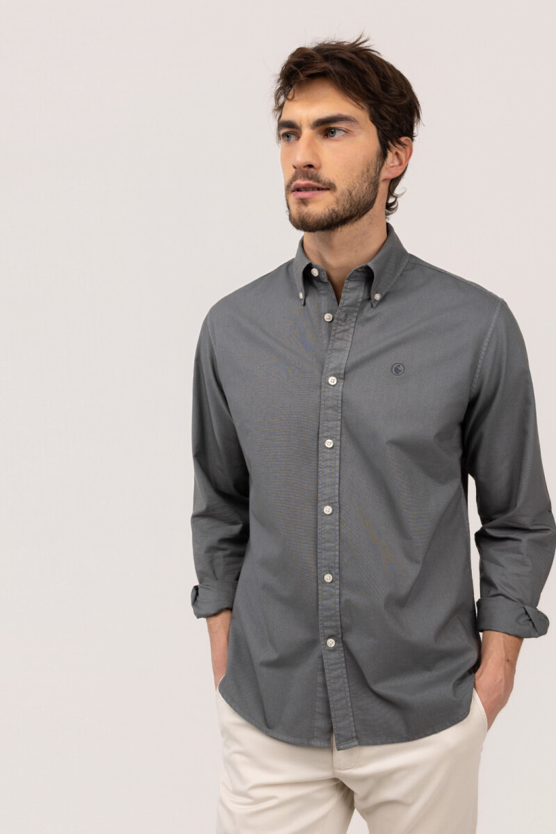 Camisa Garment Dyed Gris