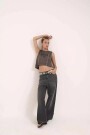 JEAN BAGGY SHINY BLACK Gris