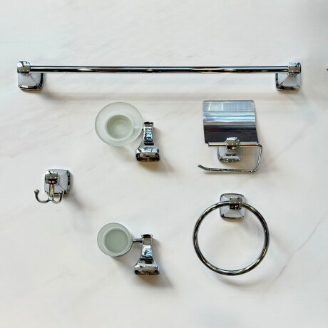 Juego de Accesorios para Baño 6 Piezas en Acero Inoxidable Juego de Accesorios para Baño 6 Piezas en Acero Inoxidable