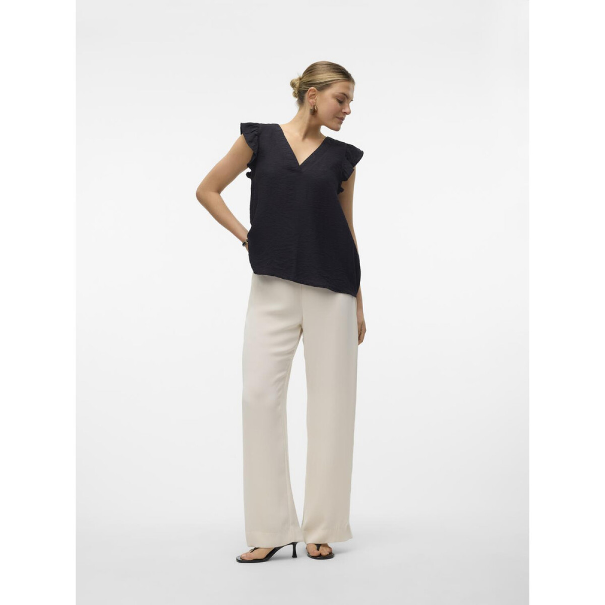 VMNATJA SL FLOUNCE TOP WVN GA - BLACK 