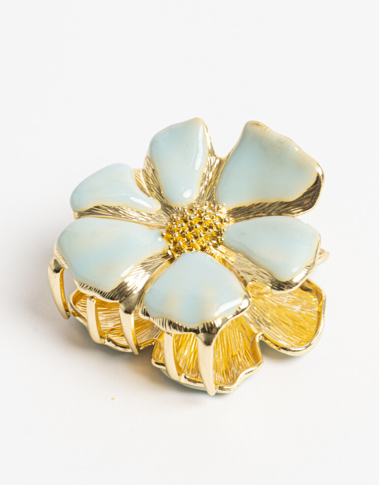 Broche Flores Broche Flor De Metal Con Esmalte - Combinacion Bicolor