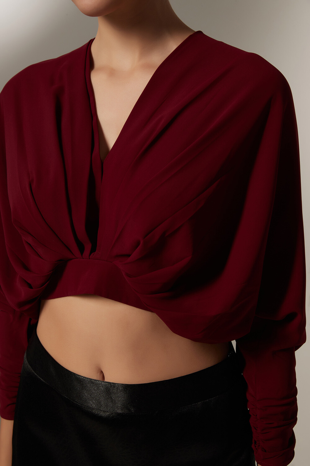 Blusa Wentu Bordeaux Oscuro