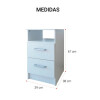 Mesa De Luz Blanca En Mdp Premium 1 Estante + 2 Cajones Ltc Color Blanco Mesa De Luz Blanca En Mdp Premium 1 Estante + 2 Cajones Ltc Color Blanco