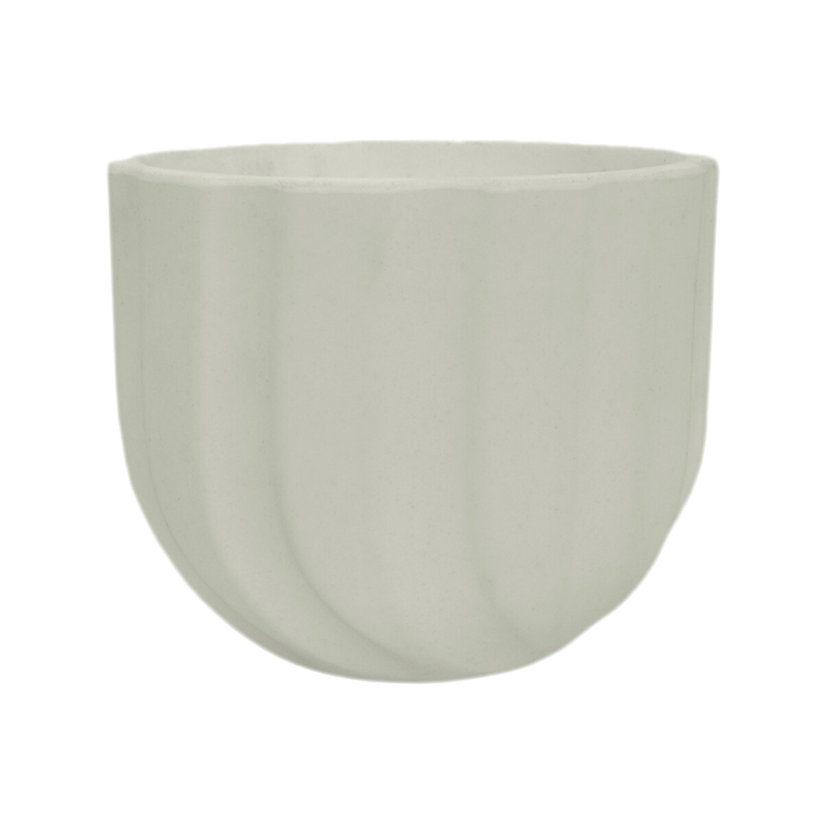 MACETA 15X15CM SPELLO ONDULATO BLANCA — Deco Hogar