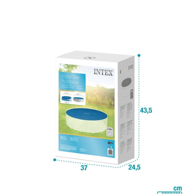 INTEX COBERTOR LONA SOLAR PARA PISCINA DIÁMETRO 3.66 METROS Intex Cobertor Lona Solar Para Piscina Diámetro 3.66 Metros