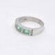Anillo Oro Blanco 18K Brillantes Y Esmeralda Anillo Oro Blanco 18K Brillantes Y Esmeralda