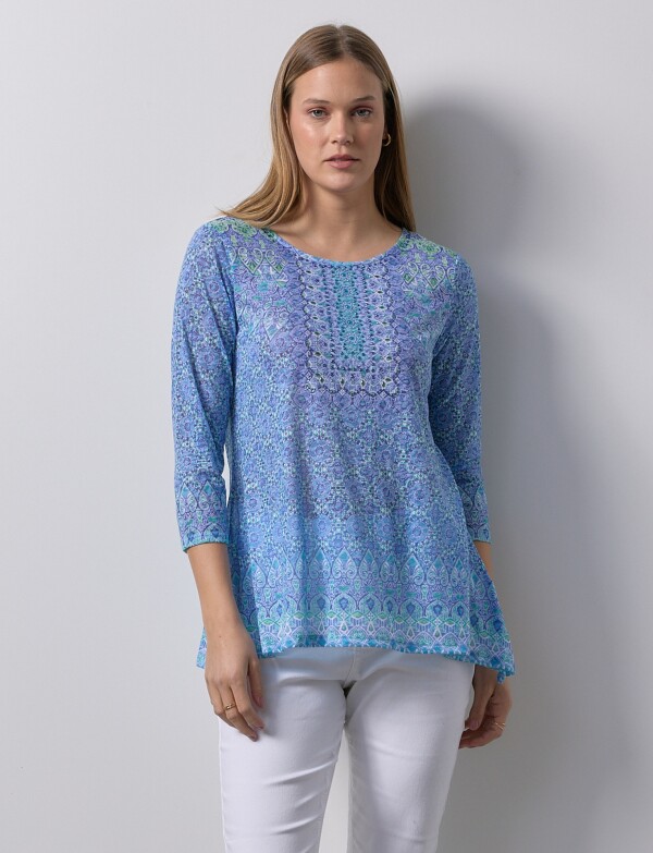 Blusa Printed AZUL/MULTI