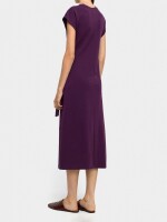 Vestido Drapeado 100% Algodón burdeos