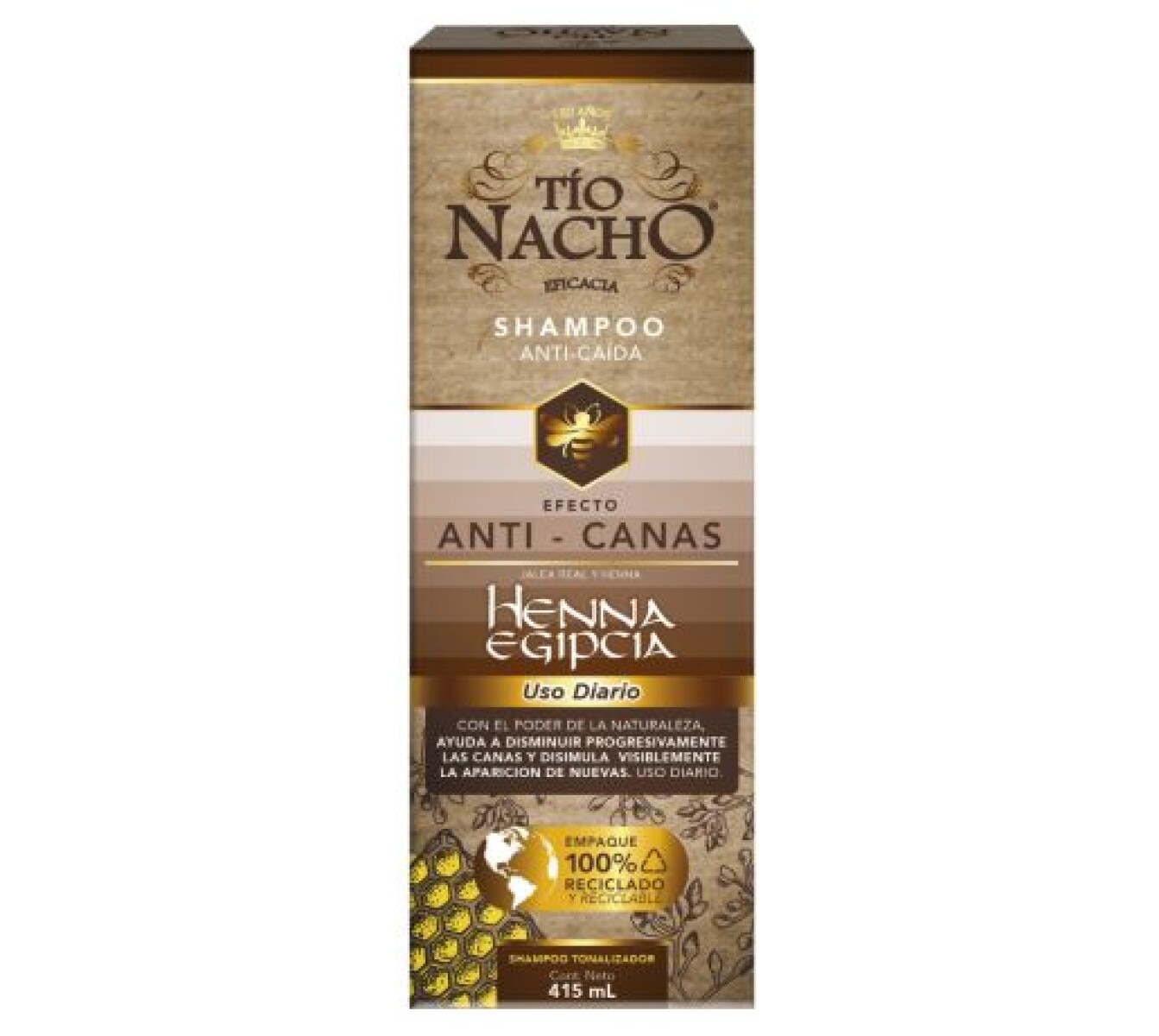 Tío Nacho Shampoo Anti Canas 415ml – Cabello Más Joven y Natural 