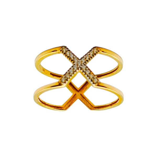 Anillo-Oro bajo-Piedra Zirconia-AN8040 conpiedra