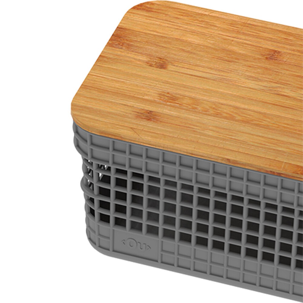 Organizador Rejilla S | Tapa Bambú Gris