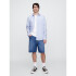 V-LS STANDARD LINEN COTTON BLUE STRIPE